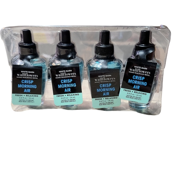 CRISP MORNING AIR 4-PIECE WALLFLOWER FRAGRANCE REFILLS BY BATH AND BODY WORKS - Picture 1 of 1
